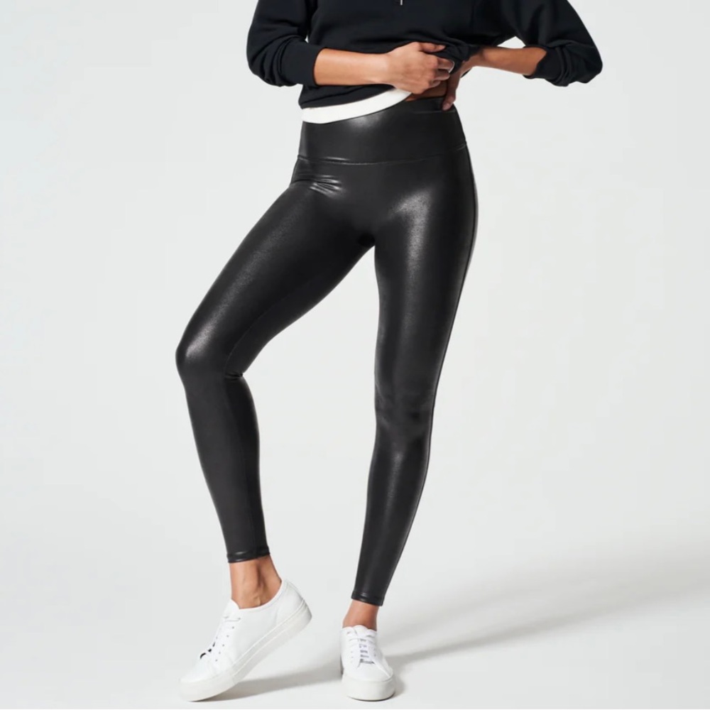 Spanx Faux Leather Leggings Size L